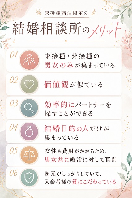 未接種・非接種者限定 婚活・結婚相談所のメリット・デメリット