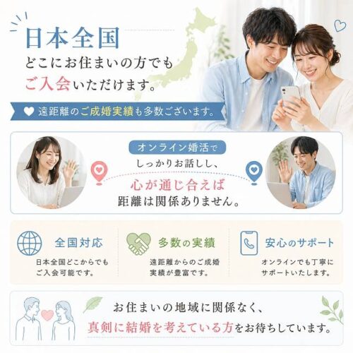 未接種（非接種）婚活では中距離・遠距離に目を向けることが必要不可欠